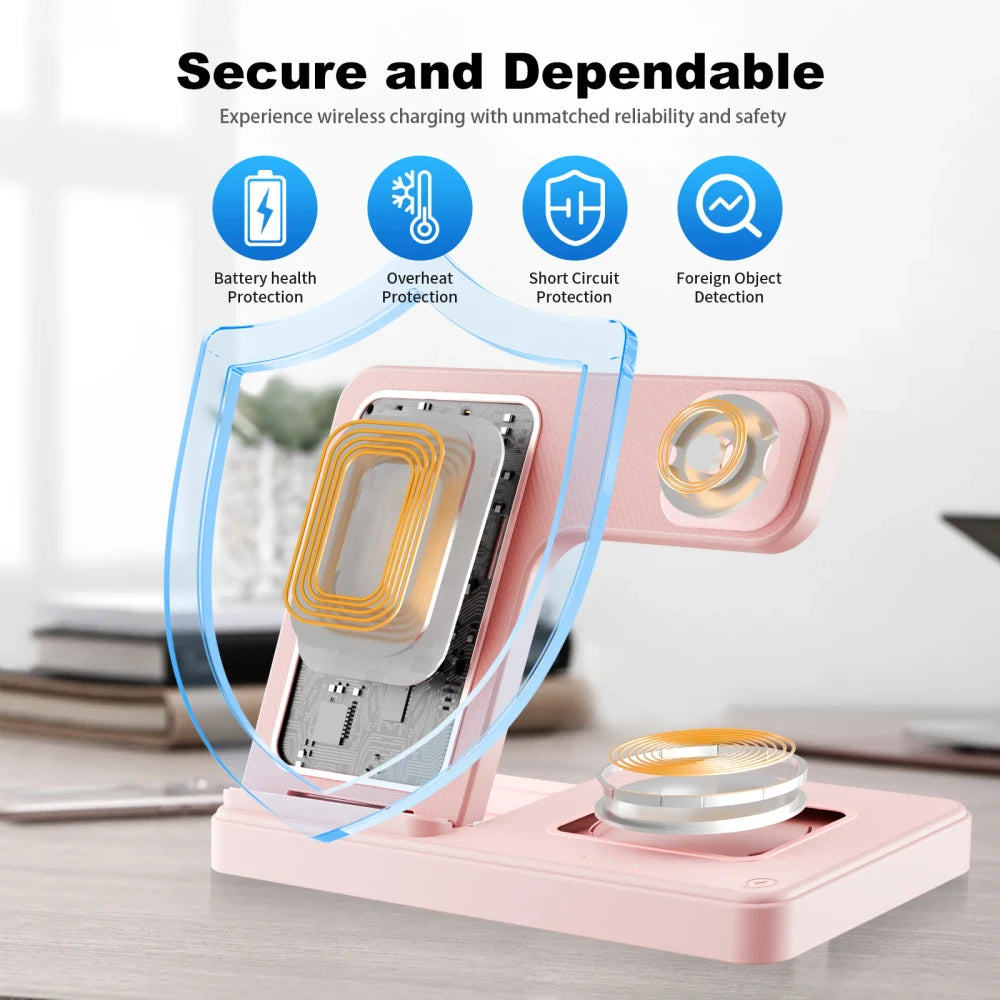 3-in-1 Magnetic Wireless Charger